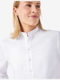Arbeitshemd für Damen in Weiß mit klassischem Stehkragen